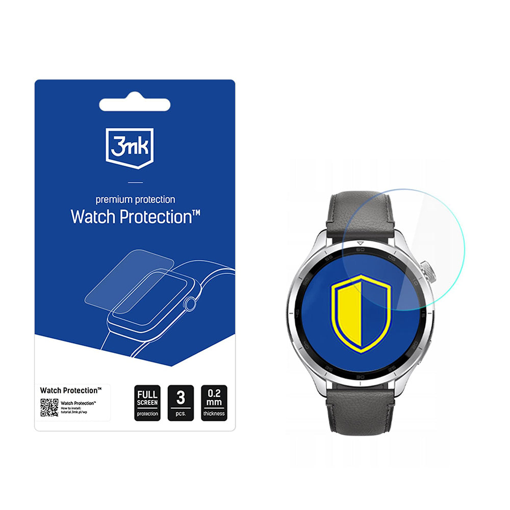 Ochranná fólia 3MK FlexibleGlass pre Xiaomi Watch S4, Sada 3 kusy, Flexibilné sklo