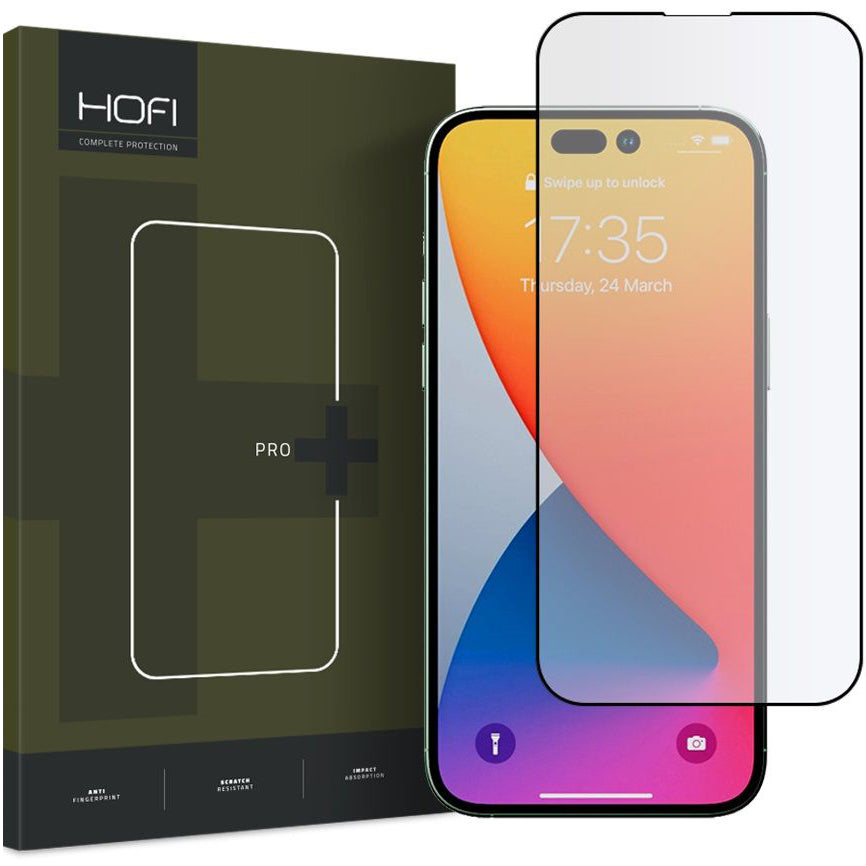Ochranná fólia HOFI na displej pre Apple iPhone 14 Pro Max, Tvrdené sklo, Full Glue, Čierna