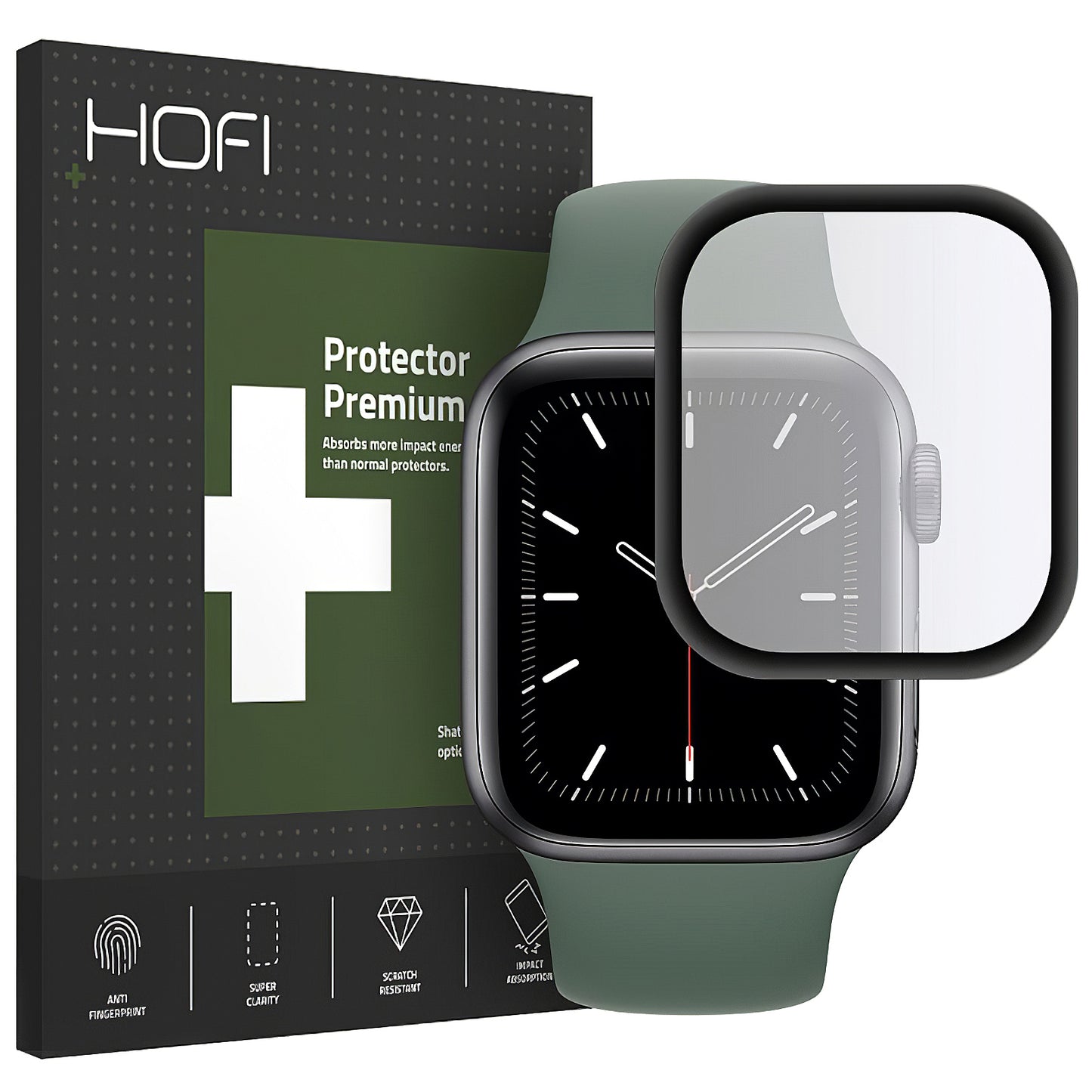Hybridné ochranné puzdro HOFI pre Apple Watch radu 44 mm, plastové, čierne H0FIFI022BLK