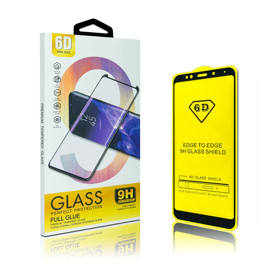 OEM ochranná fólia na displej pre Huawei P30 lite New Edition / P30 lite, ochranné sklo, plné lepidlo, 6D, čierna