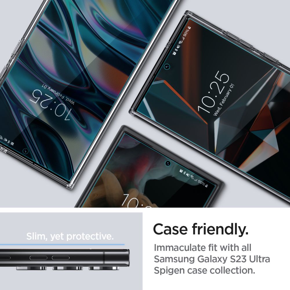 Ochranná fólia Spigen Neo Flex na displej pre Samsung Galaxy S23 Ultra S918, Plast, Sada 2 kusy AFL05943
