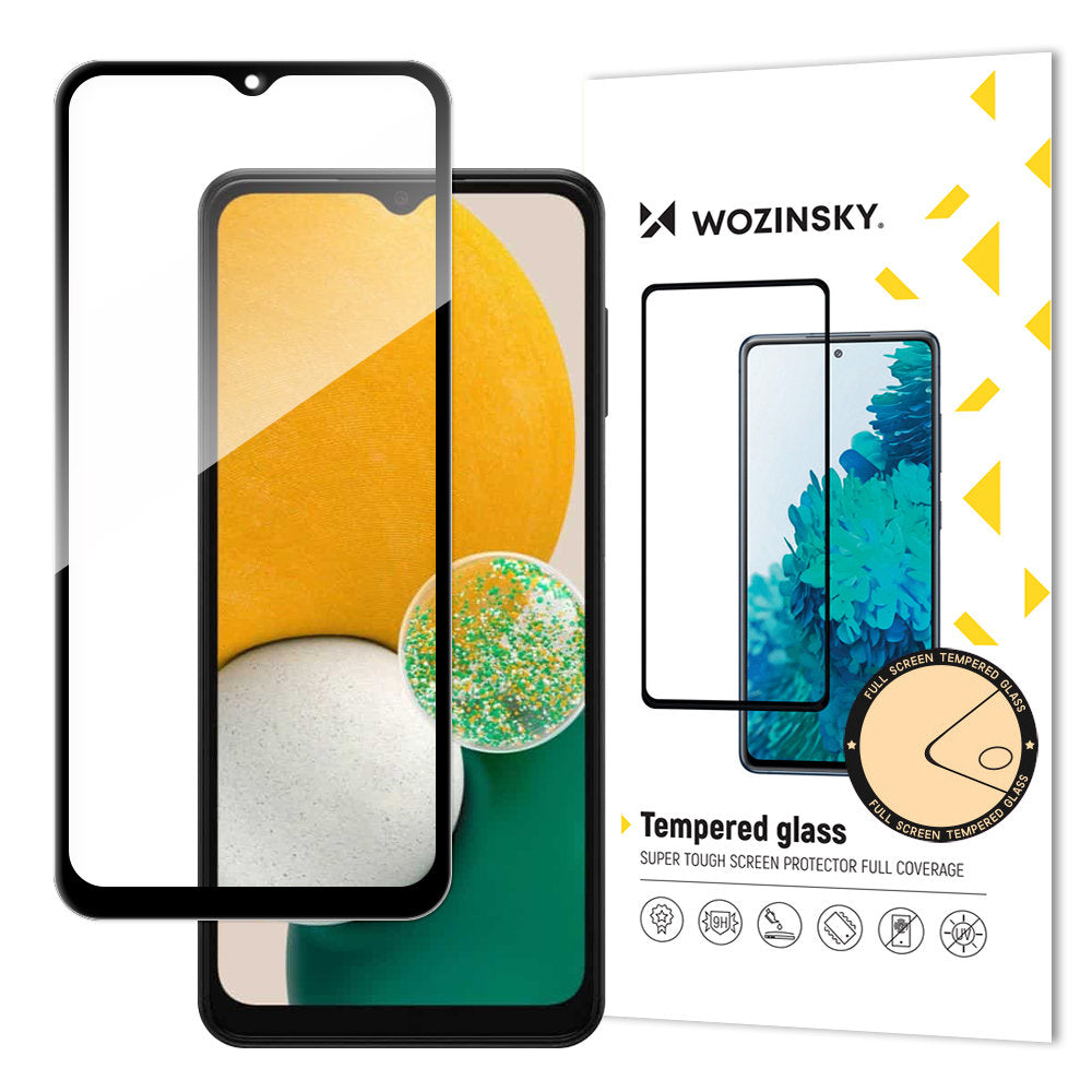 Ochranná fólia na displej WZK pre Samsung Galaxy A13 A137 / A13 A135 / A13 5G A136, Tvrdené sklo, Full Glue, Čierna