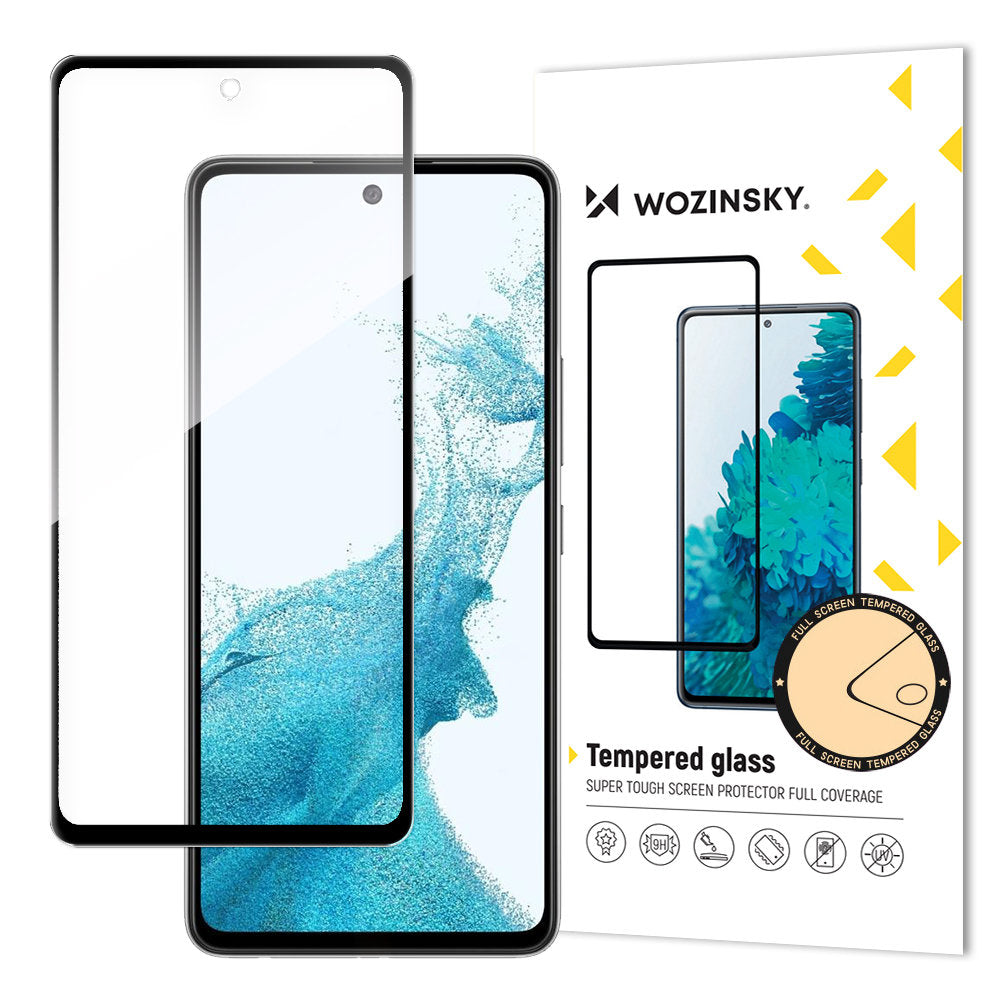 Ochranná fólia na displej WZK pre Samsung Galaxy A53 5G A536, Tvrdené sklo, Full Glue, Čierna