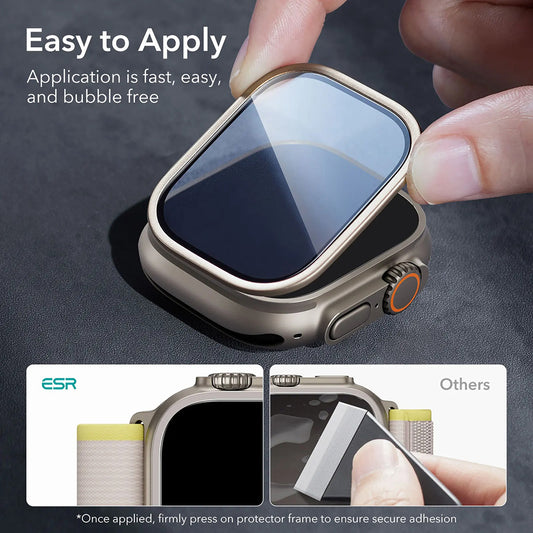 Ochranná fólia ESR Armorite pre Apple Watch Ultra Series, Sada 2 kusy, Tvrdené sklo, Bronzová