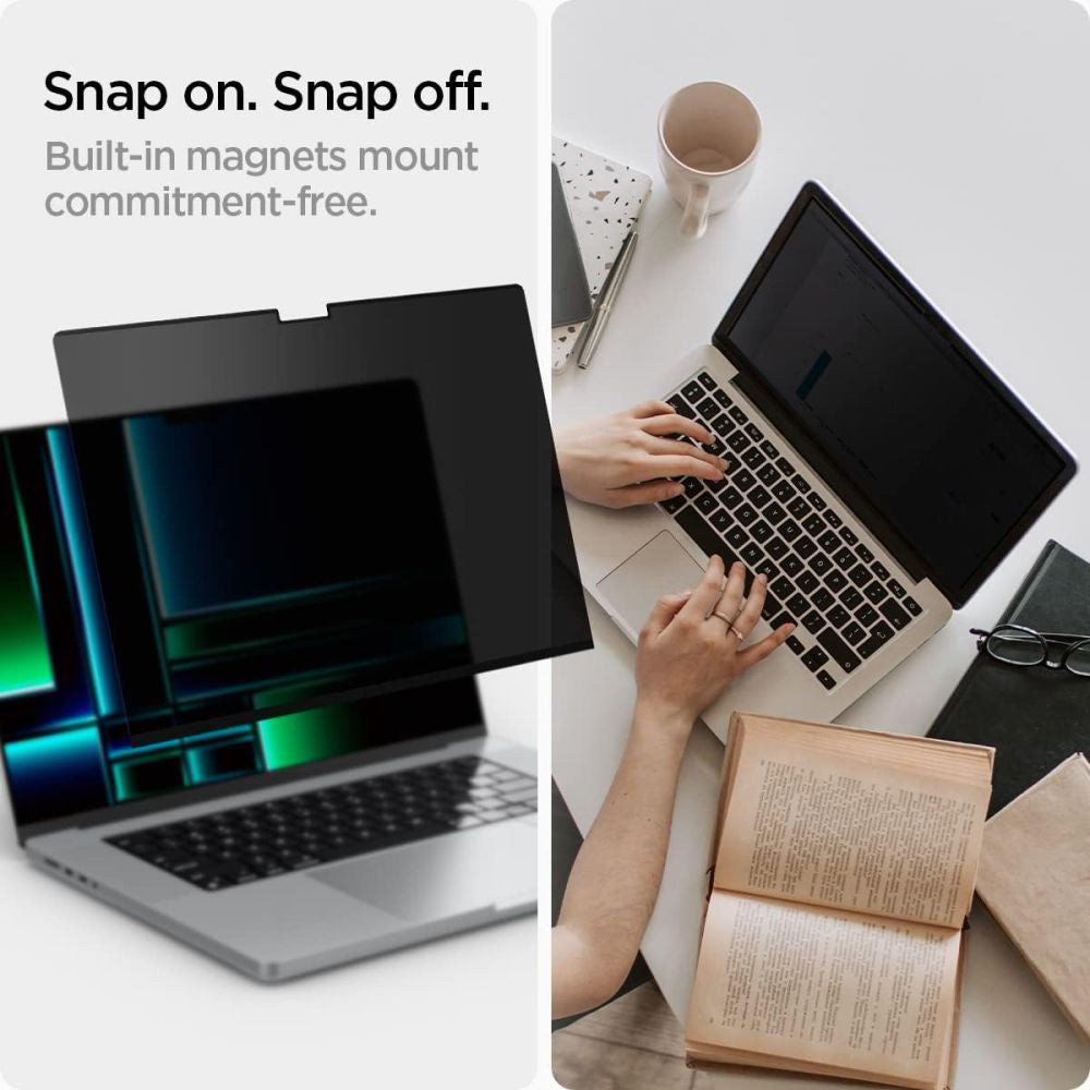 Ochranná fólia na obrazovku Privacy Spigen Safe View Magnetic pre Apple MacBook Pro 14 palcov (2026) / (2025) / (2024) / (2023) / (2022) / (2021), plast AFL06158