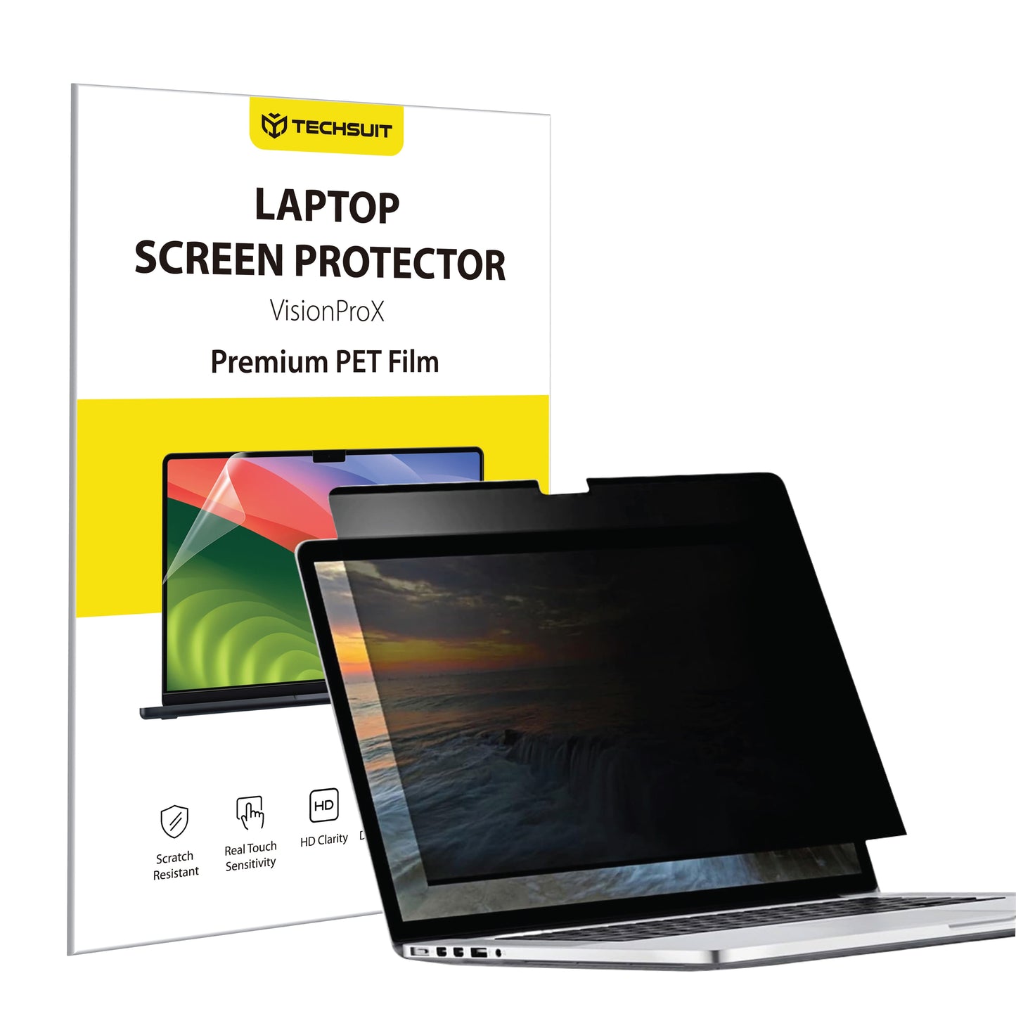 Fólia na ochranu súkromia obrazovky Techsuit VisionProX Magnetic pre Apple MacBook Pro 14inch (2024), Plastová
