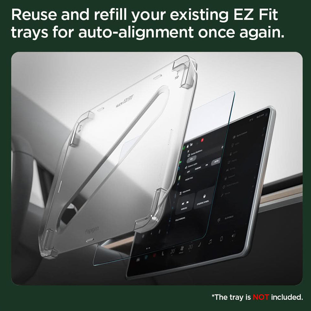 Ochranná fólia Spigen GlastR EZ FIT Anti-Glare pre navigáciu Tesla 3 (2021 - 2023), tvrdené sklo AGL04338