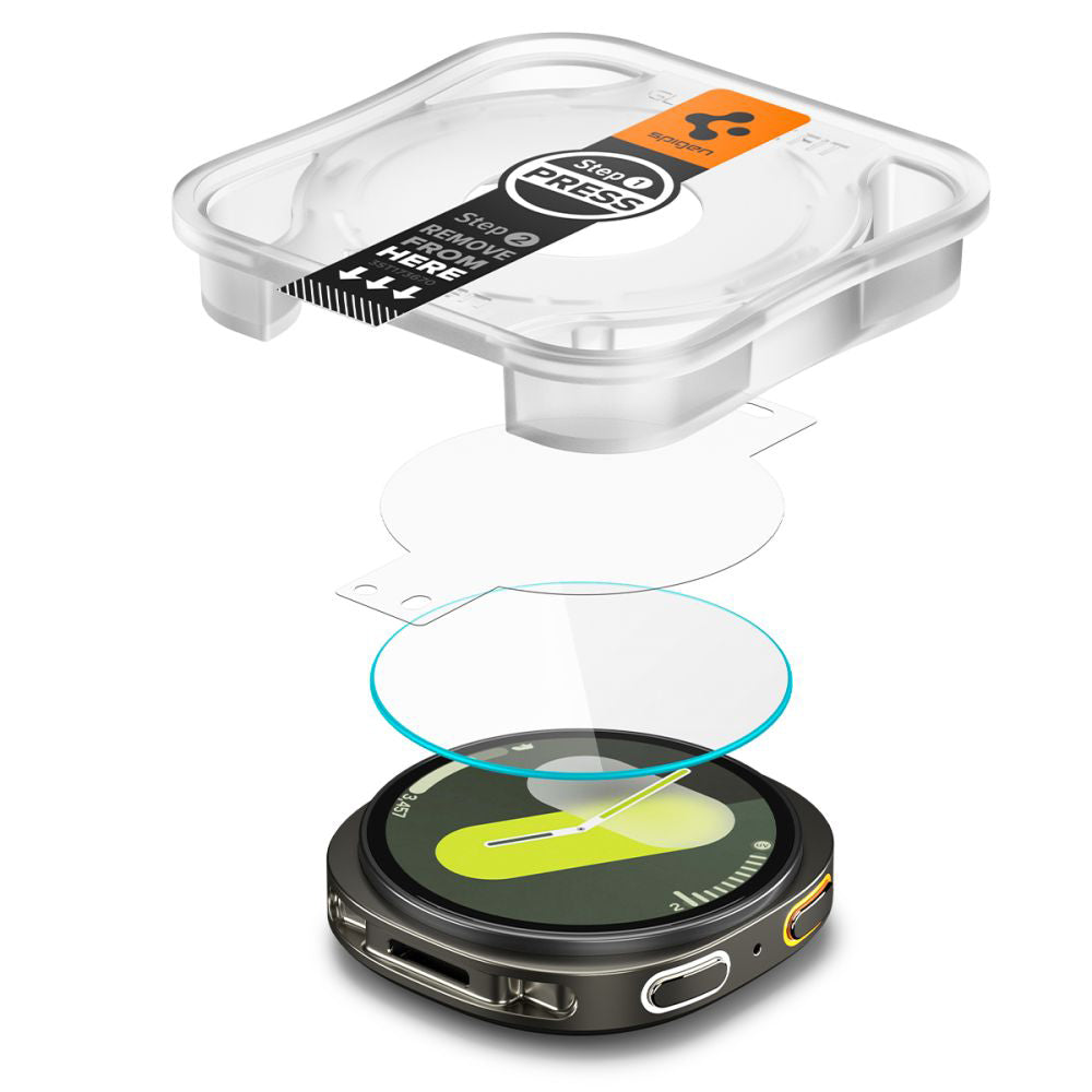 Ochranná fólia Spigen GlastR EZ FIT pre Samsung Galaxy Watch8 40mm, Sada 2 kusy, Tvrdené sklo AGL09876
