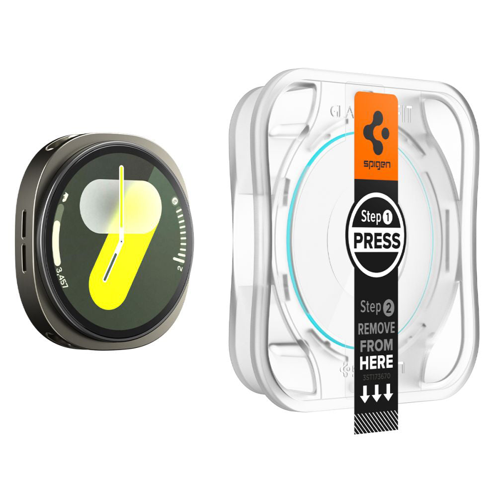 Ochranná fólia Spigen GlastR EZ FIT pre Samsung Galaxy Watch8 40mm, Sada 2 kusy, Tvrdené sklo AGL09876