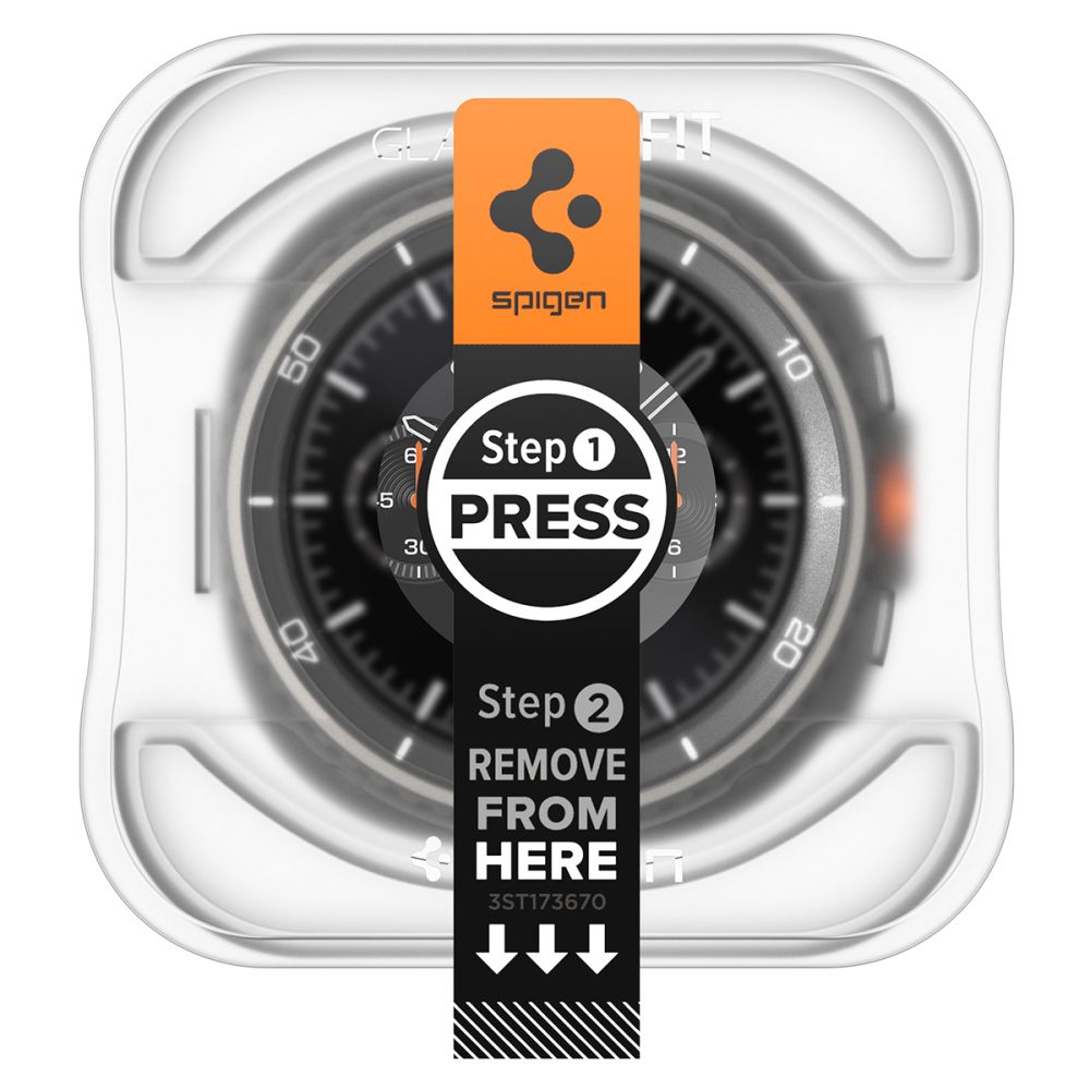 Ochranná fólia Spigen GlastR EZ FIT pre Samsung Galaxy Watch8 Classic, Sada 2 kusy, Tvrdené sklo AGL09877