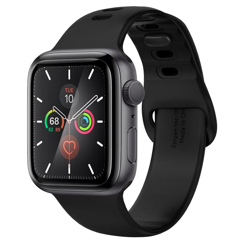 Ochranná fólia Spigen ProFlex EZ FIT pre Apple Watch 44mm Series, Sada 2 kusy, Flexibilné sklo, Čierna