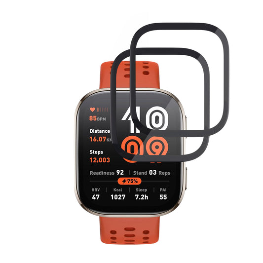 Ochranná fólia Techsuit Nano Flex pre Amazfit Bip 6, Sada 2 kusy, Plastová, Čierna