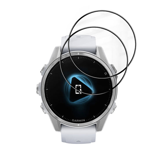 Fólia na ochranu Techsuit Nano Flex pre Garmin Fenix 8 43mm, Sada 2 kusy, Plast, Čierna