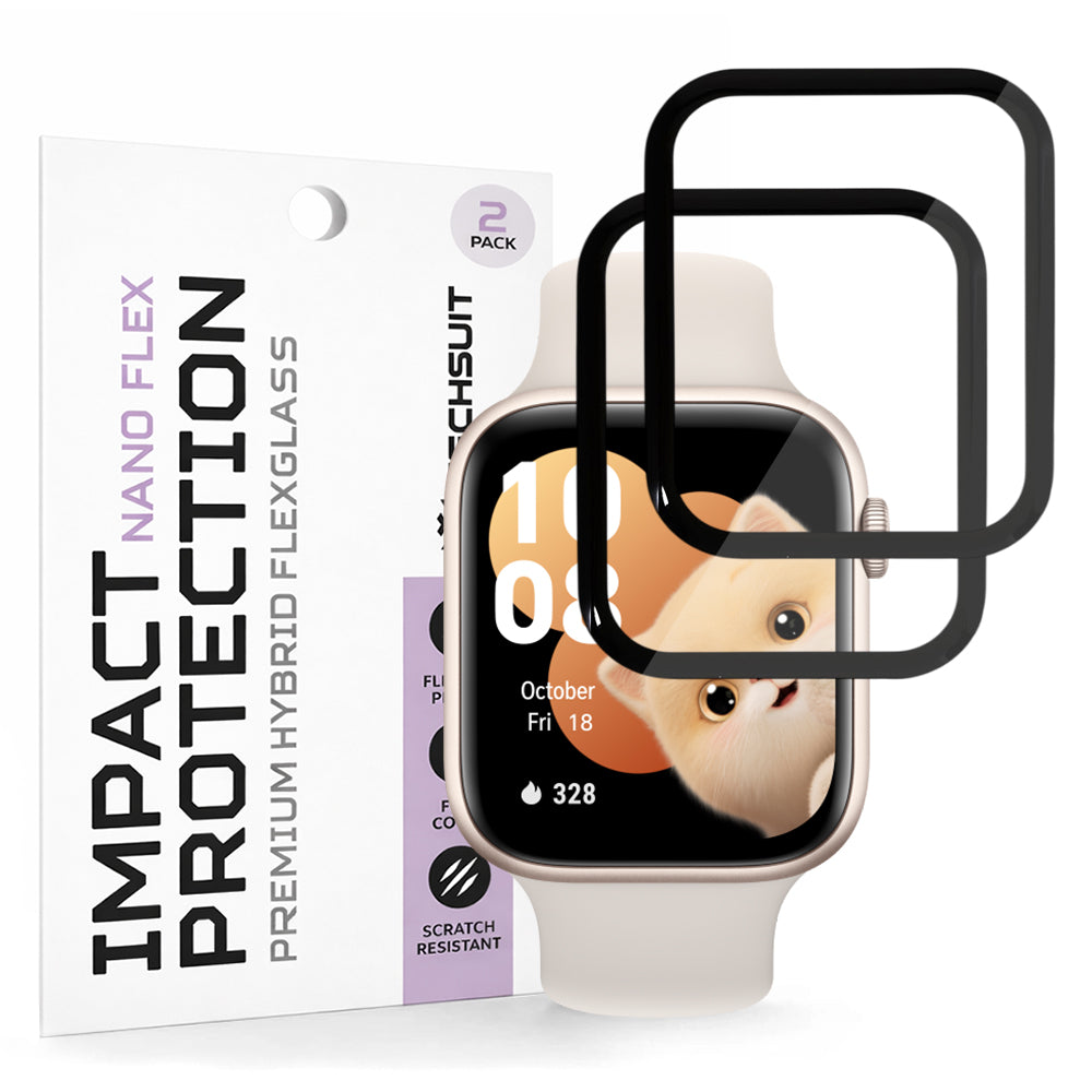 Fólia na ochranu Techsuit Nano Flex pre Honor Watch 5, Sada 2 kusy, Plast, Čierna