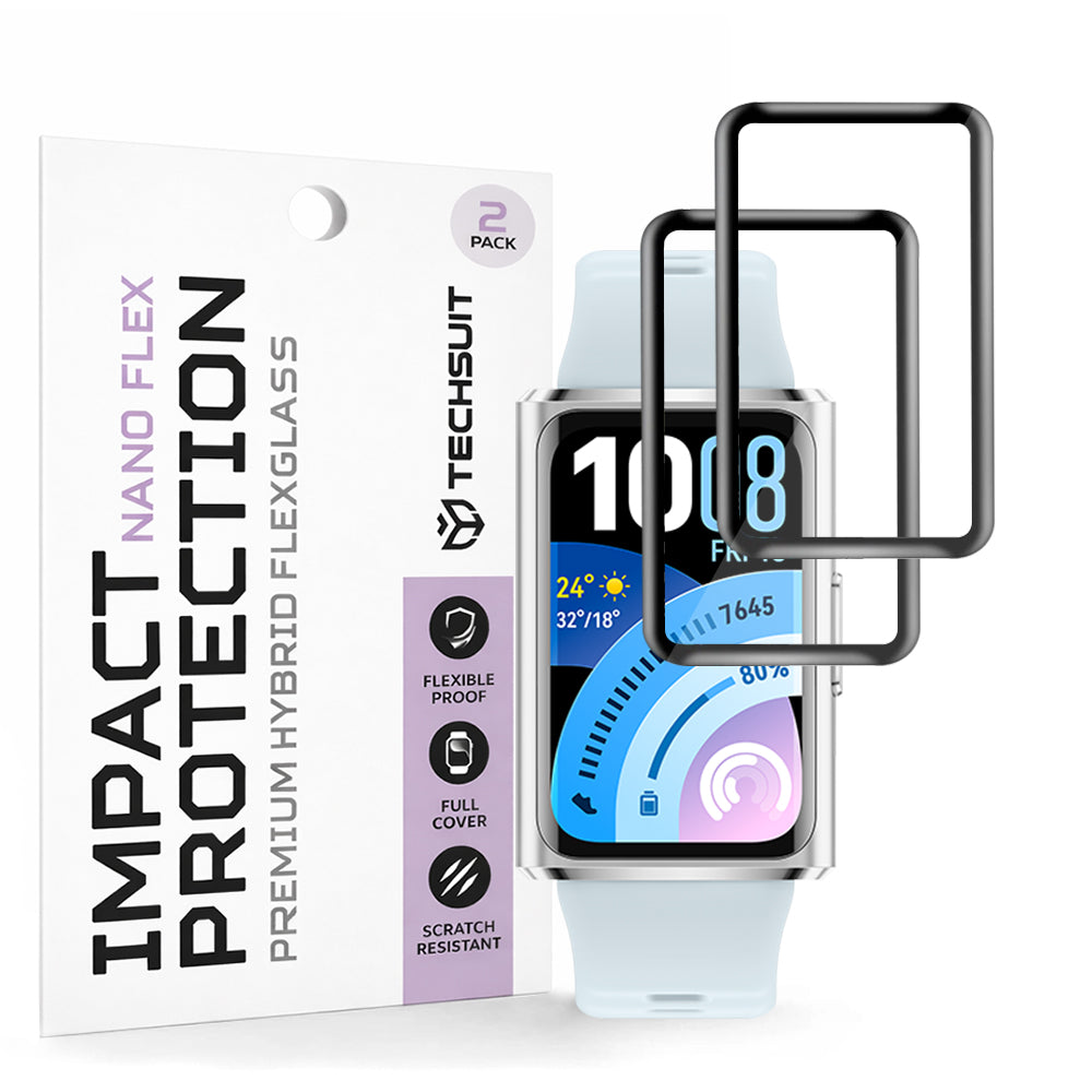 Fólia na ochranu Techsuit Nano Flex pre Huawei Band 11 Pro, Sada 2 kusy, Plastová, Čierna