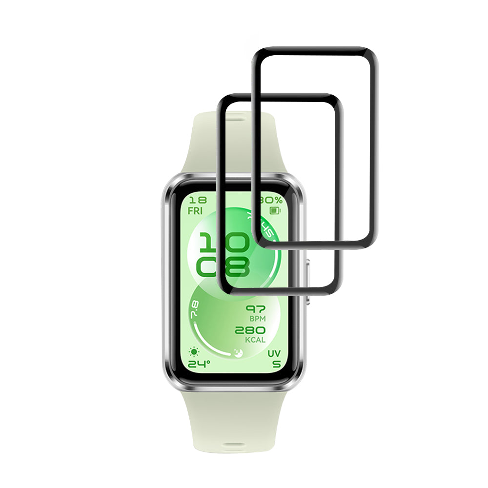 Fólia na ochranu Techsuit Nano Flex pre Huawei Band 11, Sada 2 kusy, Plast, Čierna
