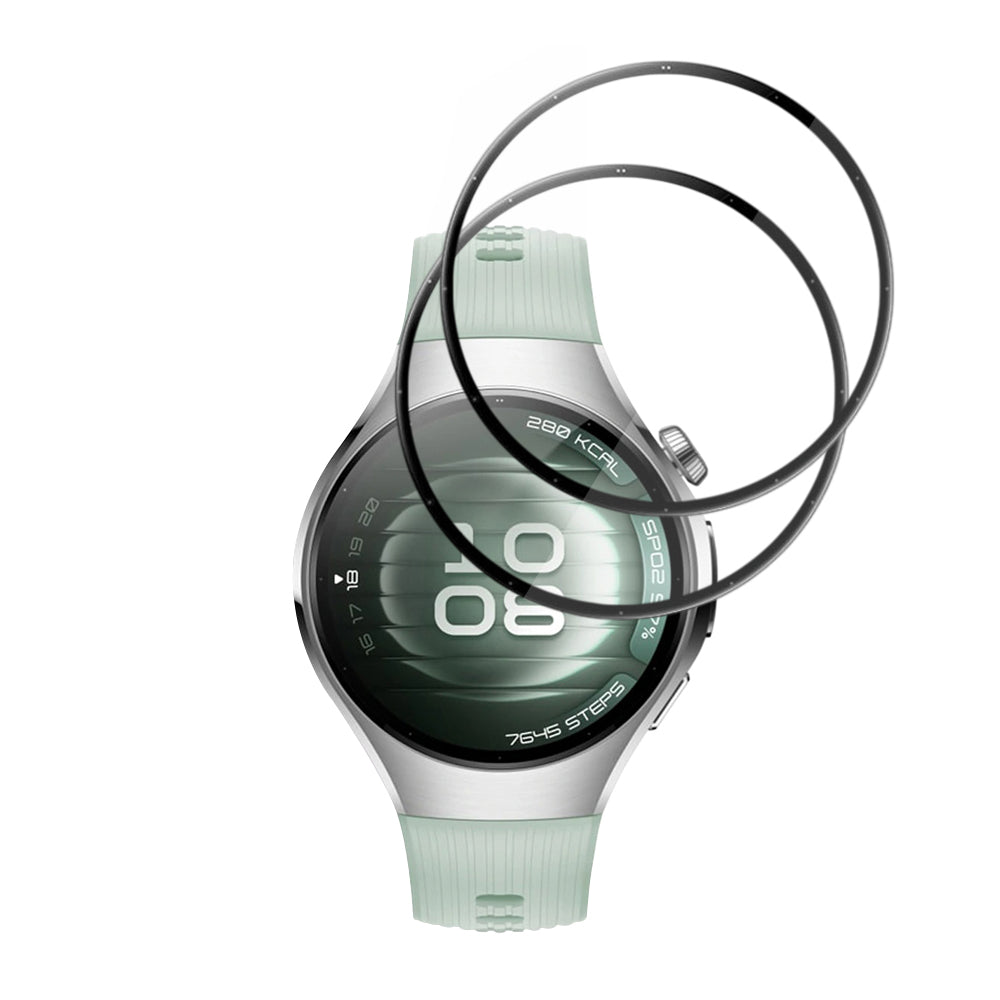 Fólia na ochranu Techsuit Nano Flex pre Huawei Watch 5 42mm, Sada 2 kusy, Plast, Čierna