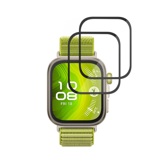 Fólia na ochranu Techsuit Nano Flex pre Huawei Watch Fit 4 Pro, Sada 2 kusy, Plast, Čierna