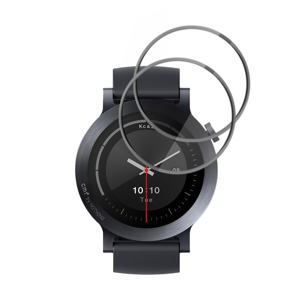 Fólia na ochranu Techsuit Nano Flex pre Nothing CMF Watch 3 Pro, Sada 2 kusy, Plast, Čierna
