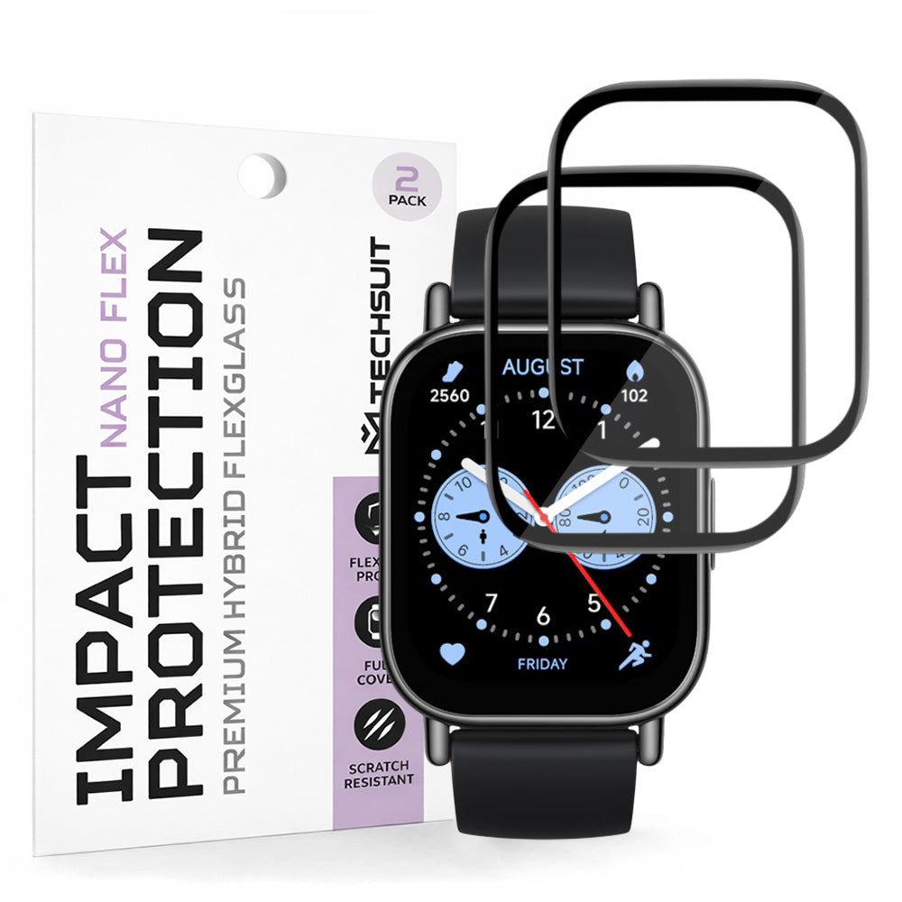 Ochranná fólia Techsuit Nano Flex pre Xiaomi Redmi Watch 5 Lite, Sada 2 kusy, Plastová, Čierna