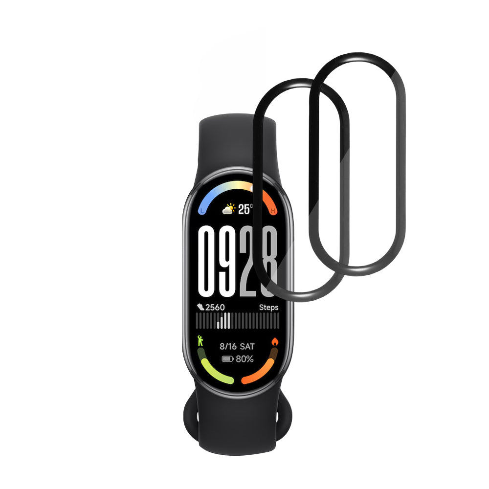 Fólia na ochranu Techsuit Nano Flex pre Xiaomi Smart Band 10, Sada 2 kusy, Plast, Čierna