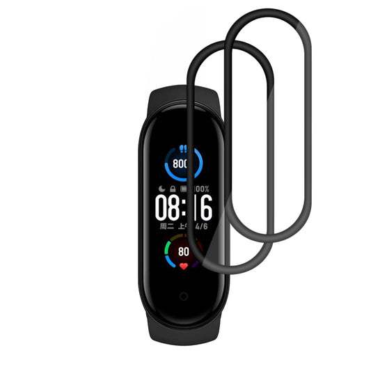 Ochranná fólia Techsuit Nano Flex pre Xiaomi Smart Band 6 / 5, Sada 2 kusy, Plastová, Čierna