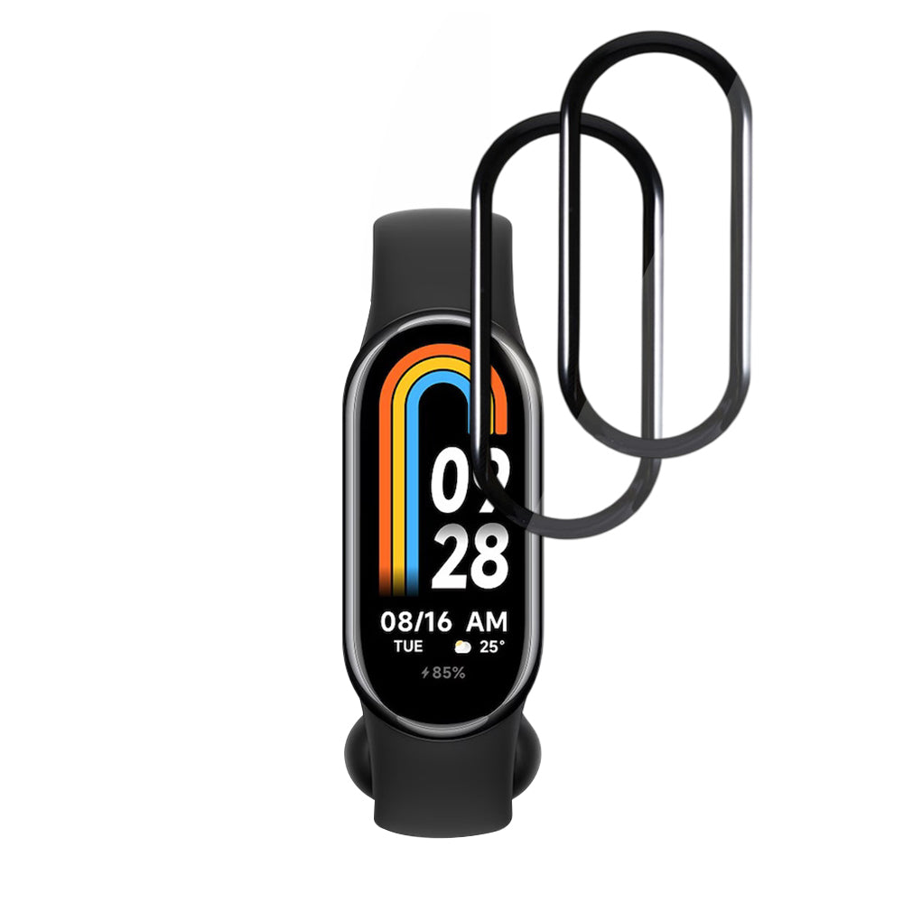 Fólia na ochranu Techsuit Nano Flex pre Xiaomi Smart Band 8, Sada 2 kusy, Plastová, Čierna