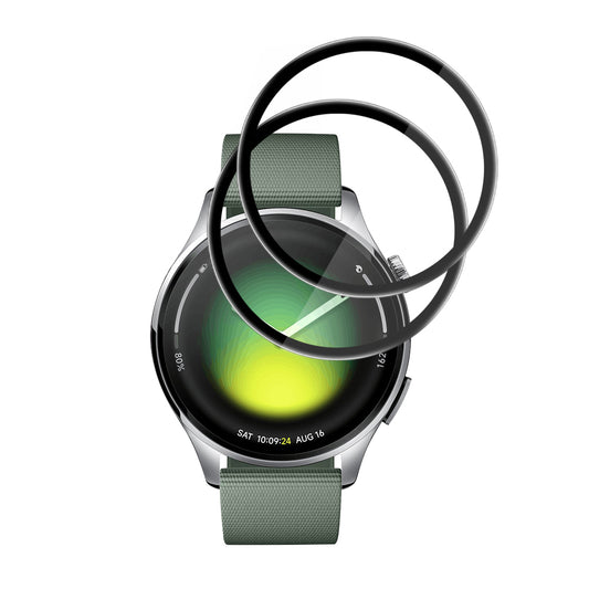 Fólia na ochranu Techsuit Nano Flex pre Xiaomi Watch 5, Sada 2 kusy, Plast, Čierna