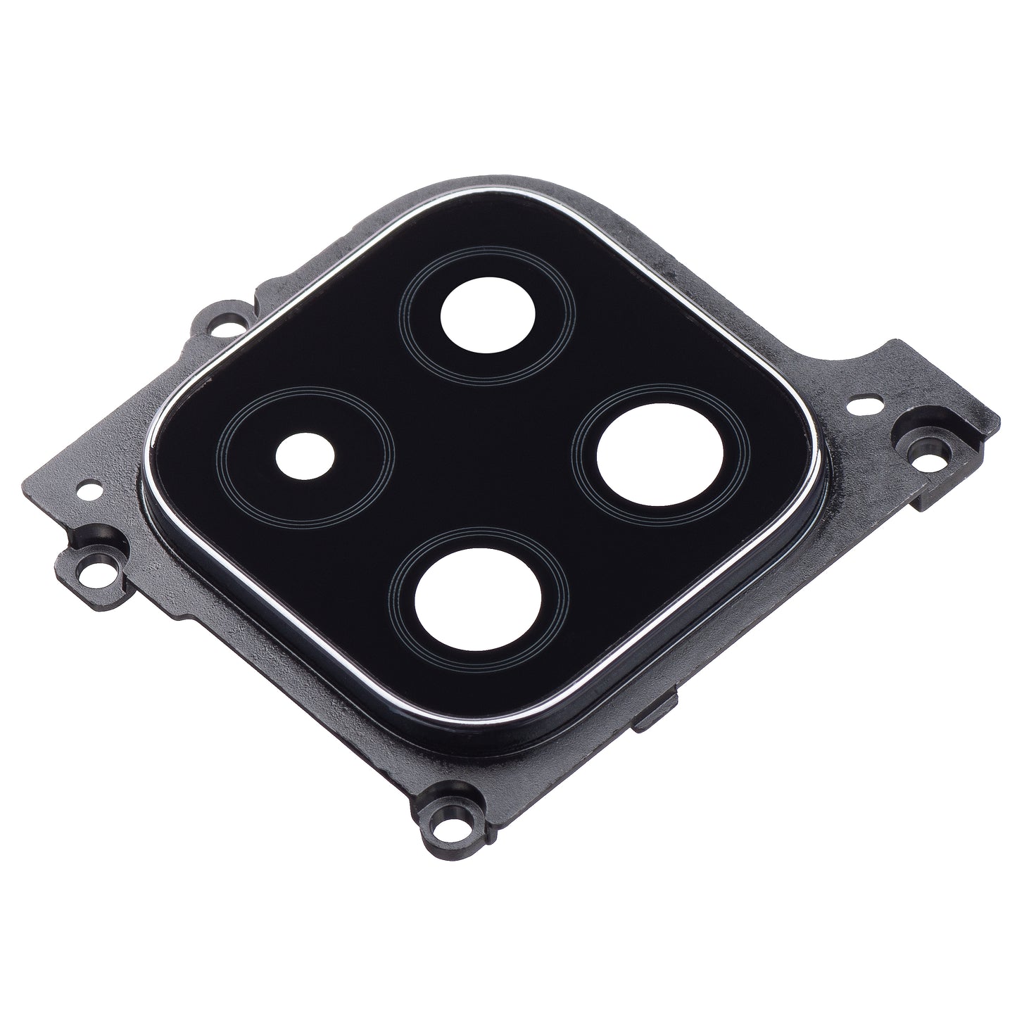 Sklo na zadný fotoaparát Samsung Galaxy A22 5G A226, s rámom, čierne