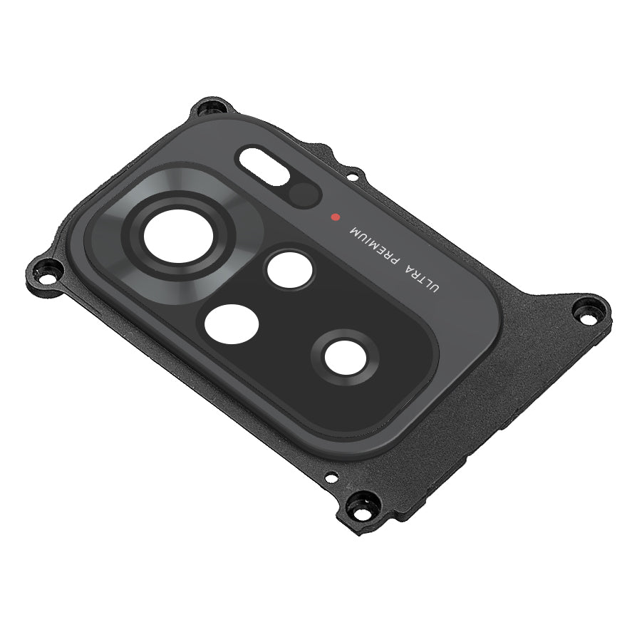 Sklo na zadný fotoaparát Xiaomi Redmi Note 10, s rámom, čierne