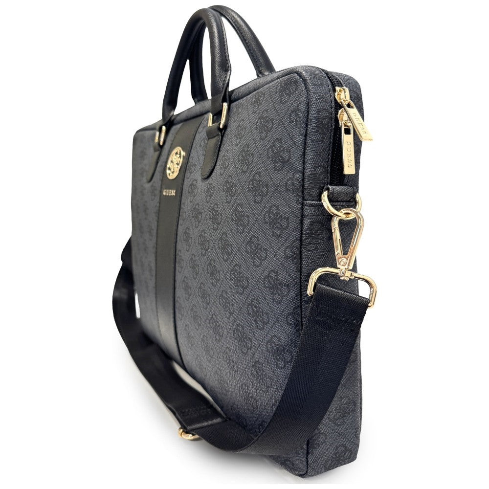 Taška Guess 4G Round Classic Logo na laptop 16 palcov, čierna