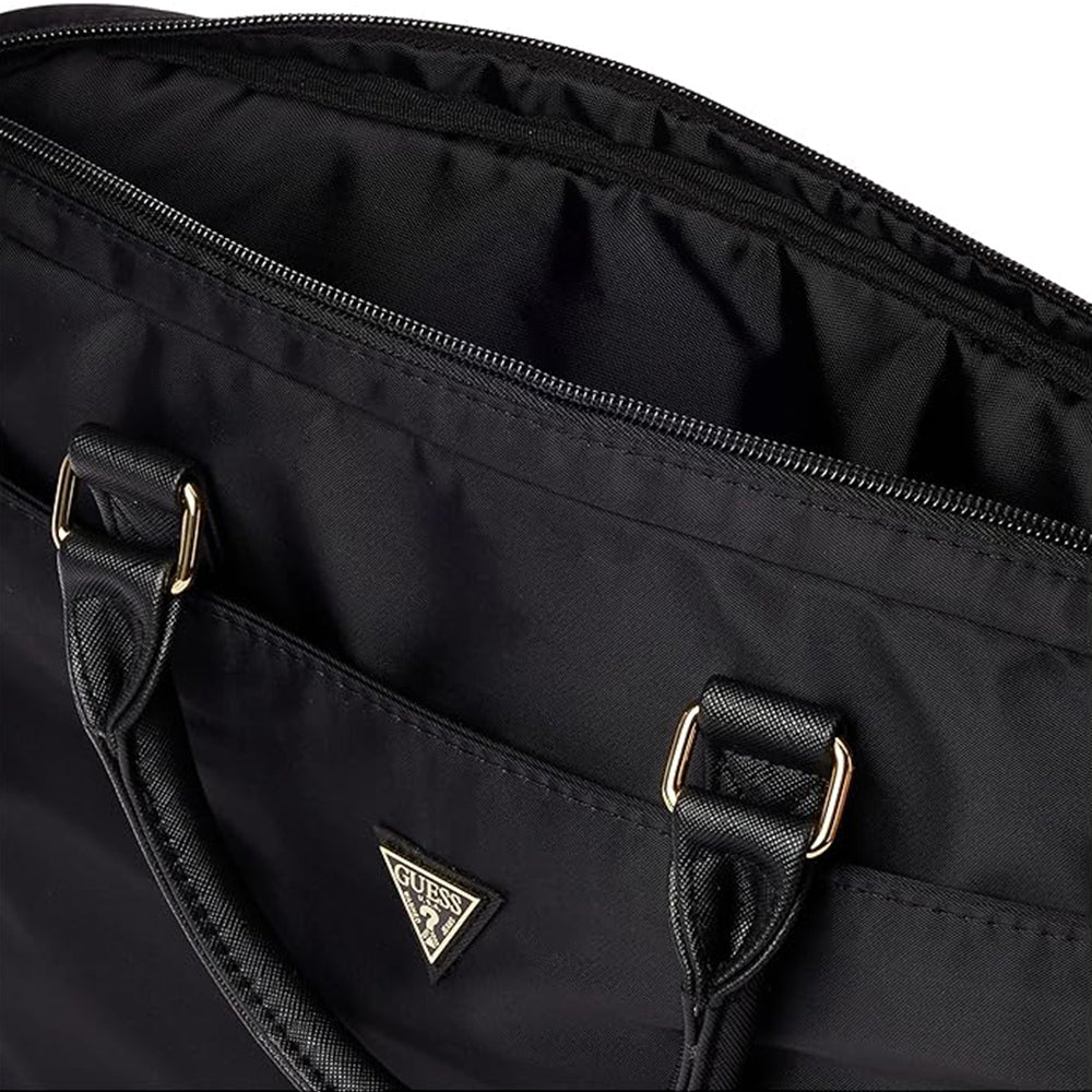 Taška Guess Triangle Logo na laptop 16 palcov, čierna