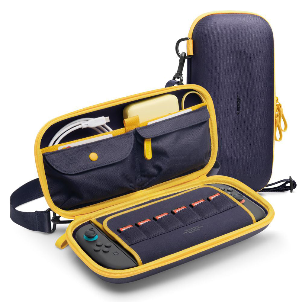 Taška na ochranu konzoly Spigen Nano Pop Pro pre Nintendo Switch 2, Tmavomodrá