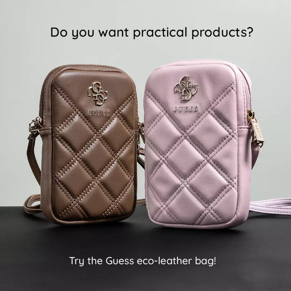 Univerzálna taška na telefón, Guess, Quilted 4G, Ružová