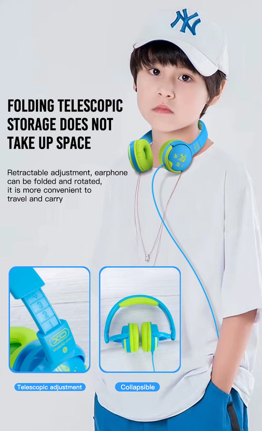 Slúchadlá 3.5mm XO Design EP47 Study Kids, Žlté