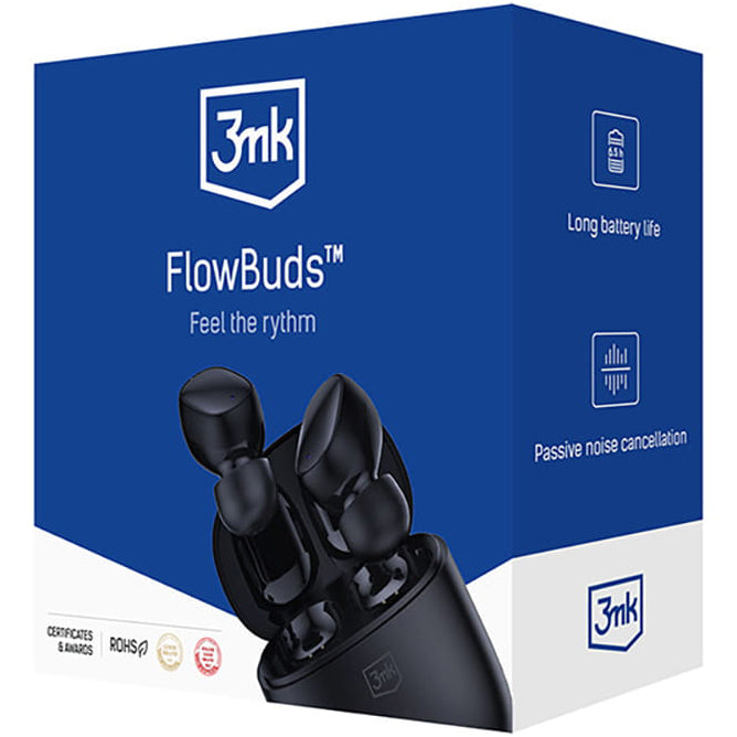 Handsfree Bluetooth 3MK FlowBuds, TWS, Čierna