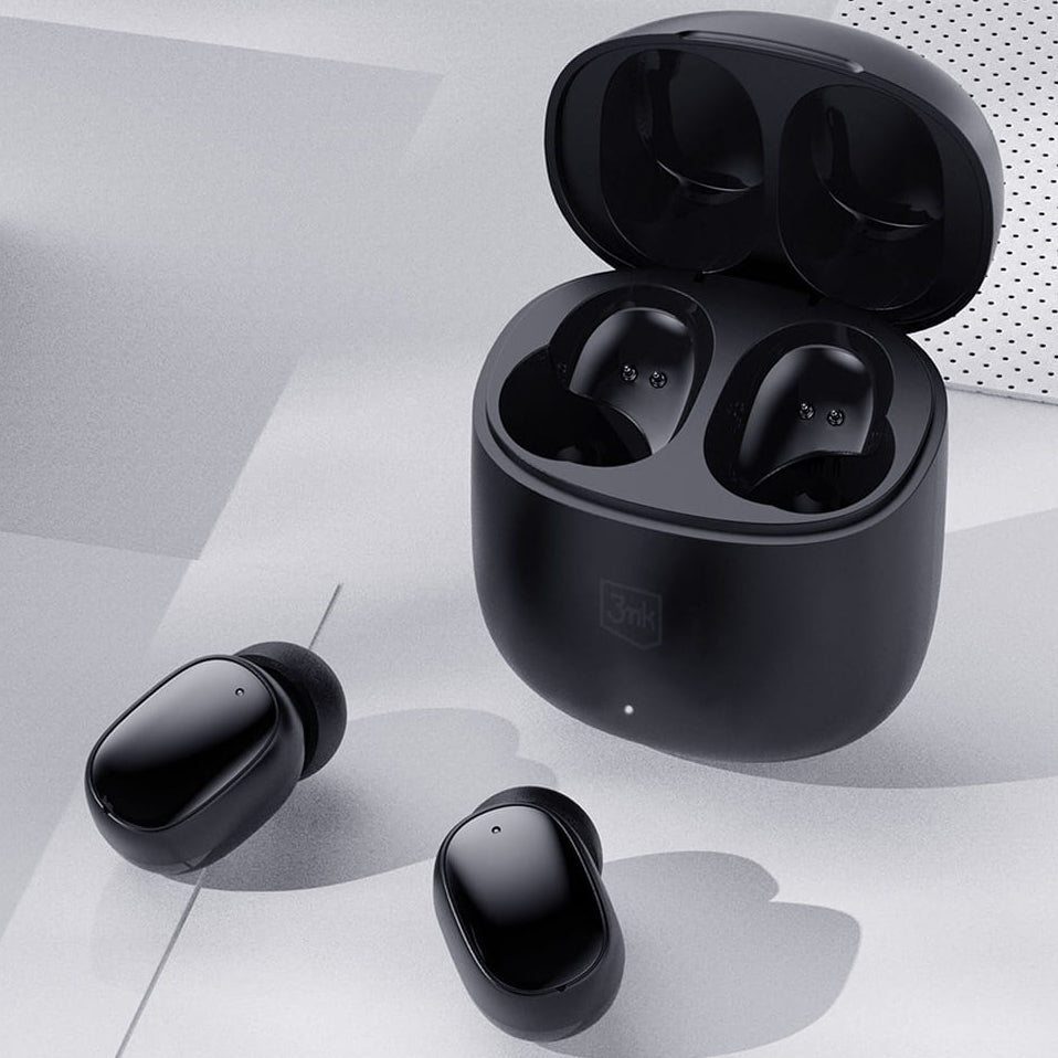 Handsfree Bluetooth 3MK FlowBuds, TWS, Čierna