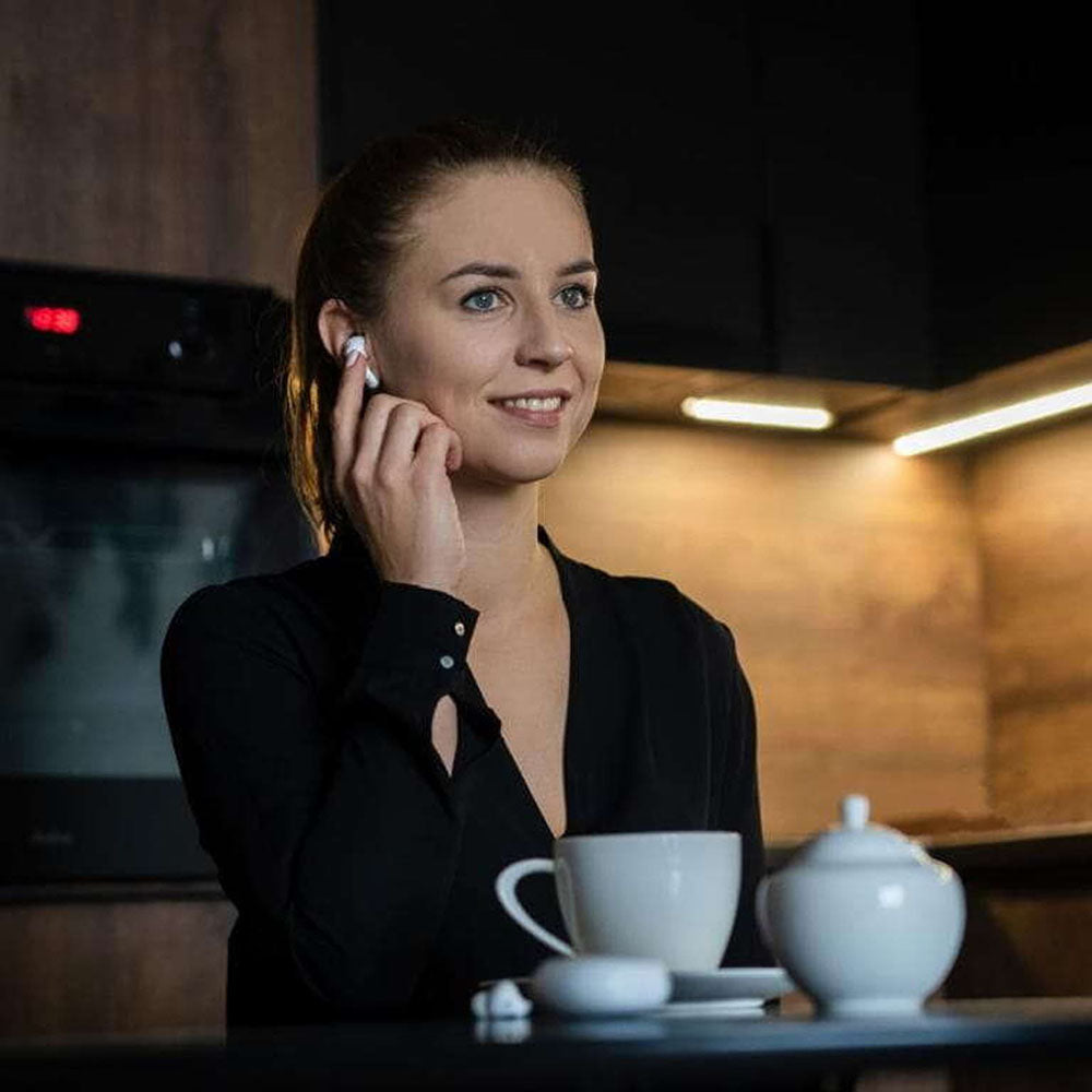 Handsfree Bluetooth 3MK LIFEPODS, TWS, ANC, Biela