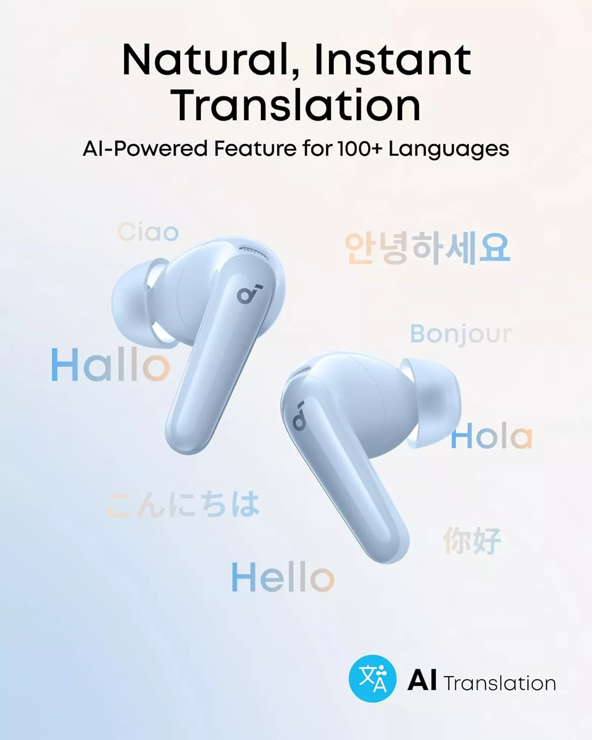 Handsfree Bluetooth Anker SoundCore R60i, TWS, ANC, Modrá D1202G31