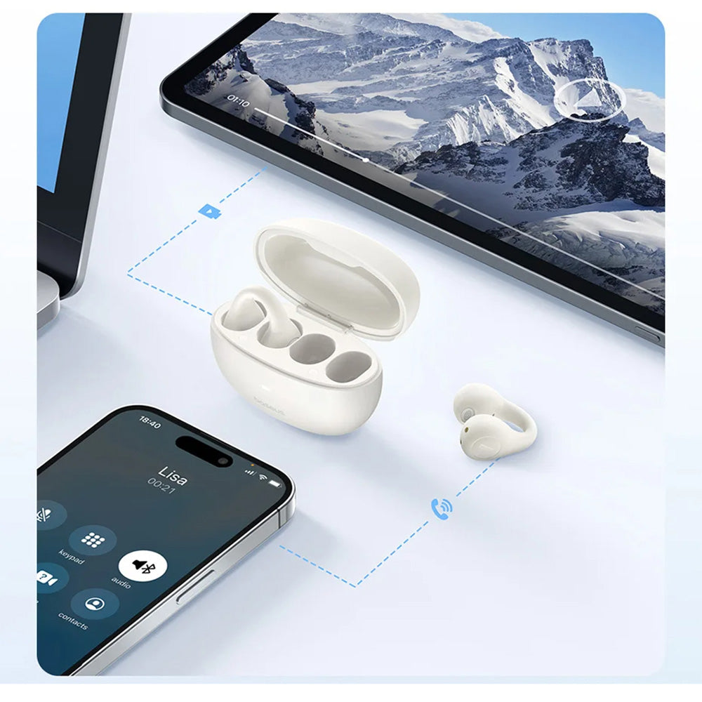Handsfree Bluetooth Baseus AirGo AS01, TWS, Biela A00069101223-00
