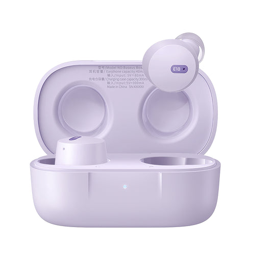Handsfree Bluetooth Baseus Bowie E18, TWS, fialová A00023800533-00