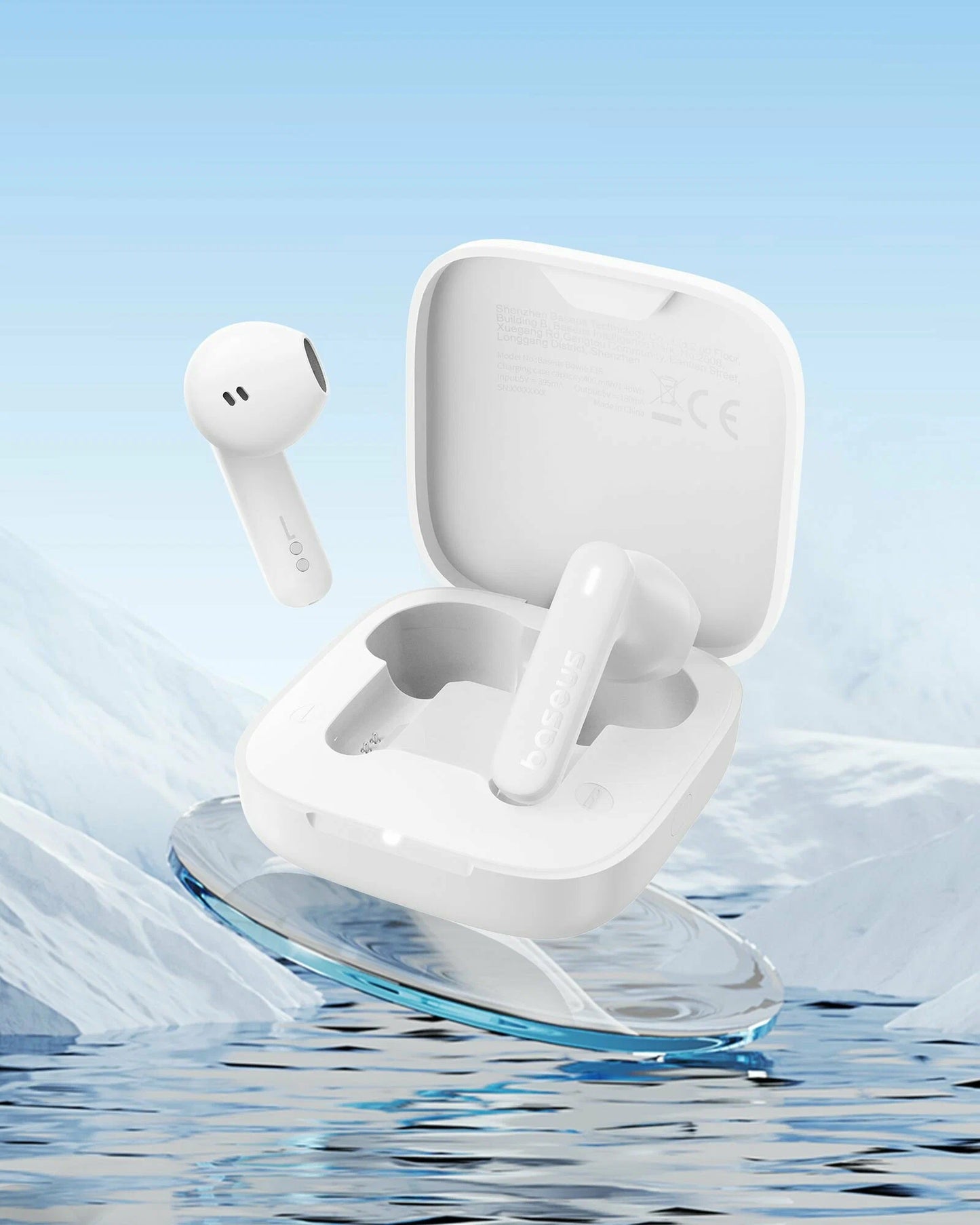 Handsfree Bluetooth Bluetooth Baseus Bowie E16, TWS, biela A00061900223-00