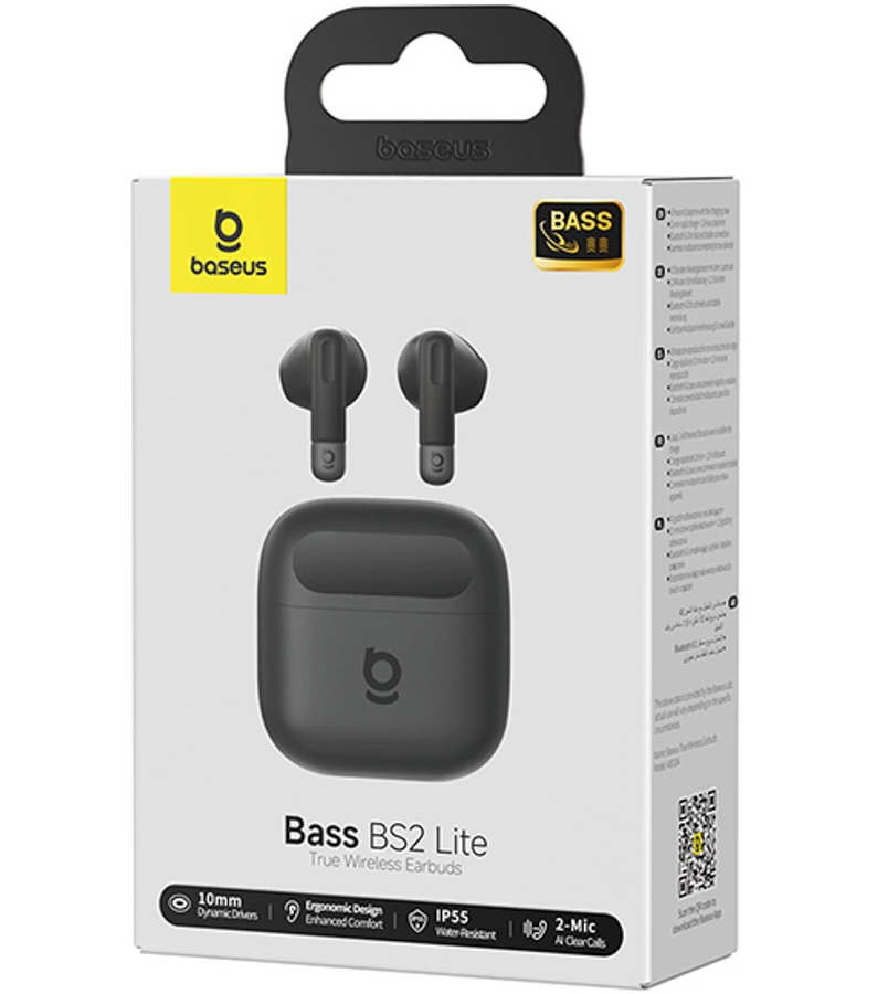 Handsfree Bluetooth Baseus Bowie Bass BS2 Lite, TWS, čierna A0010A02
