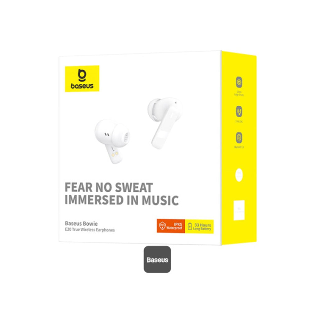 Handsfree Bluetooth Baseus Bowie E20, TWS, Biely A00069700223-00