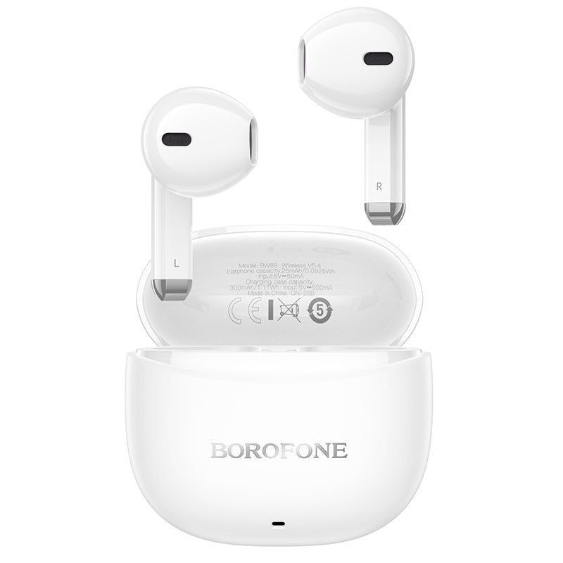 Handsfree Bluetooth Borofone BW88 Deep Rhyme, TWS, White