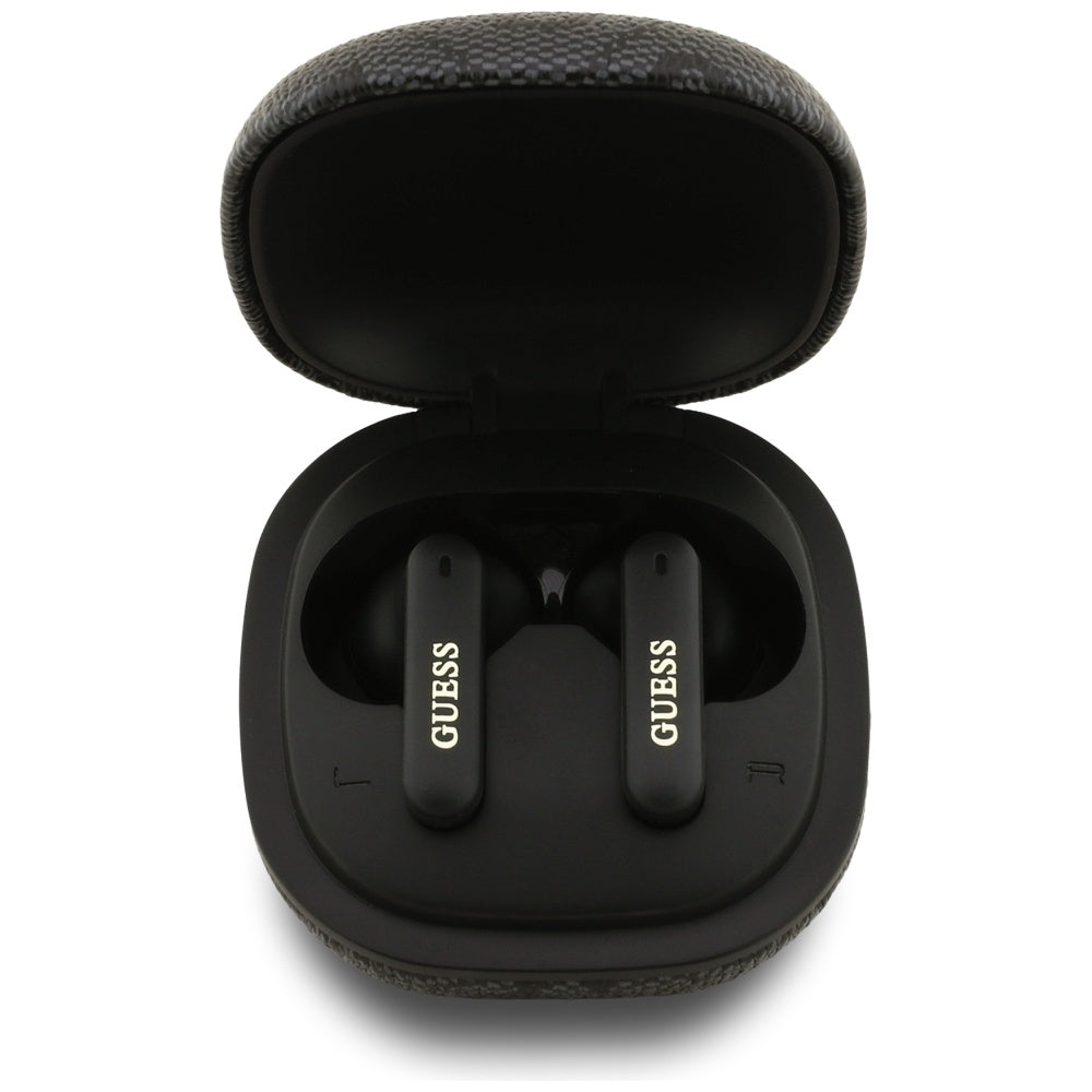 Handsfree Bluetooth Guess 4G Classic Metal Logo, TWS, Čierna