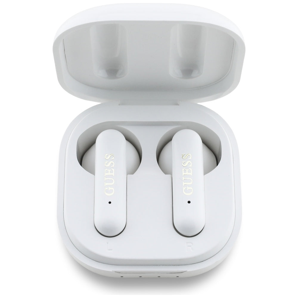 Handsfree Bluetooth Guess 4G Metal Logo, TWS, Biely