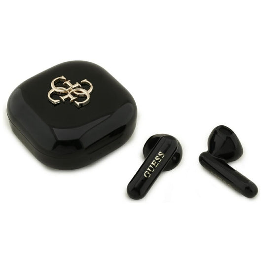 Handsfree Bluetooth Guess 4G Metal Logo, TWS, Čierny