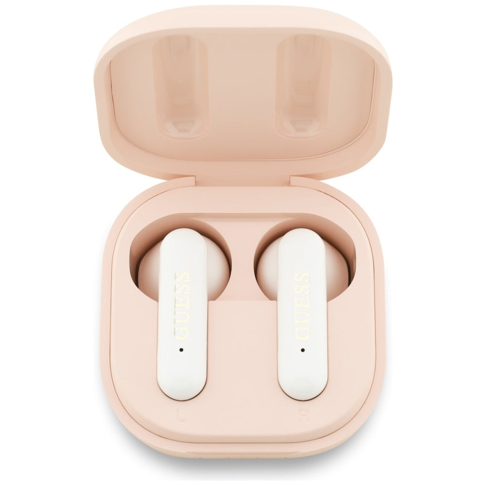 Handsfree Bluetooth Guess 4G Metal Logo, TWS, Ružová