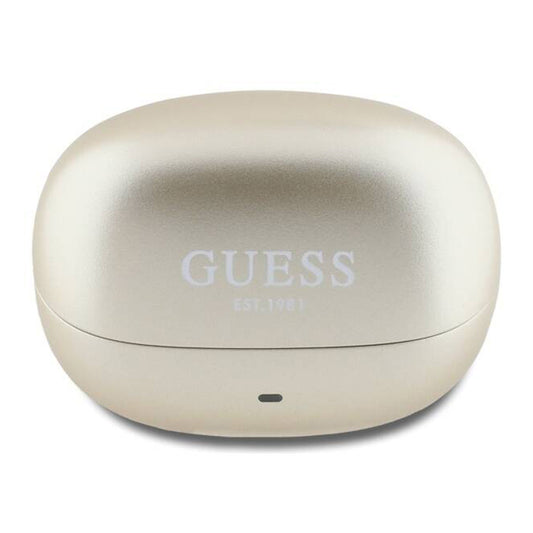 Handsfree Bluetooth Guess Capsule Printed Logo, TWS, ANC, Zlatý